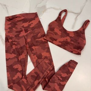 Lululemon Camo Print Sports Bra and Leggings Set!